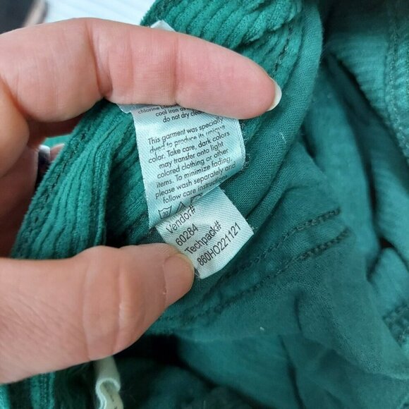 PacSun Womens Green Corduroy Dad Jeans Straight Leg Pants Size 27 Surf Casual - Picture 8 of 9